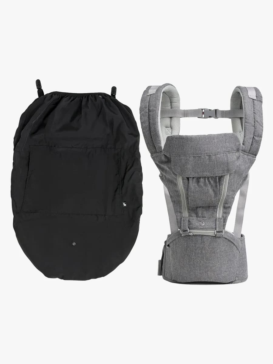 Beemoo CARE Carry Comfort 4-in-1 Bärsele &  Höftbärare inkl. Regnskydd, Grey