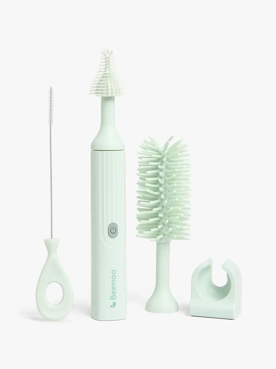 Beemoo CARE Elektrisk Flaskborste Till Nappflaska, Soft Green