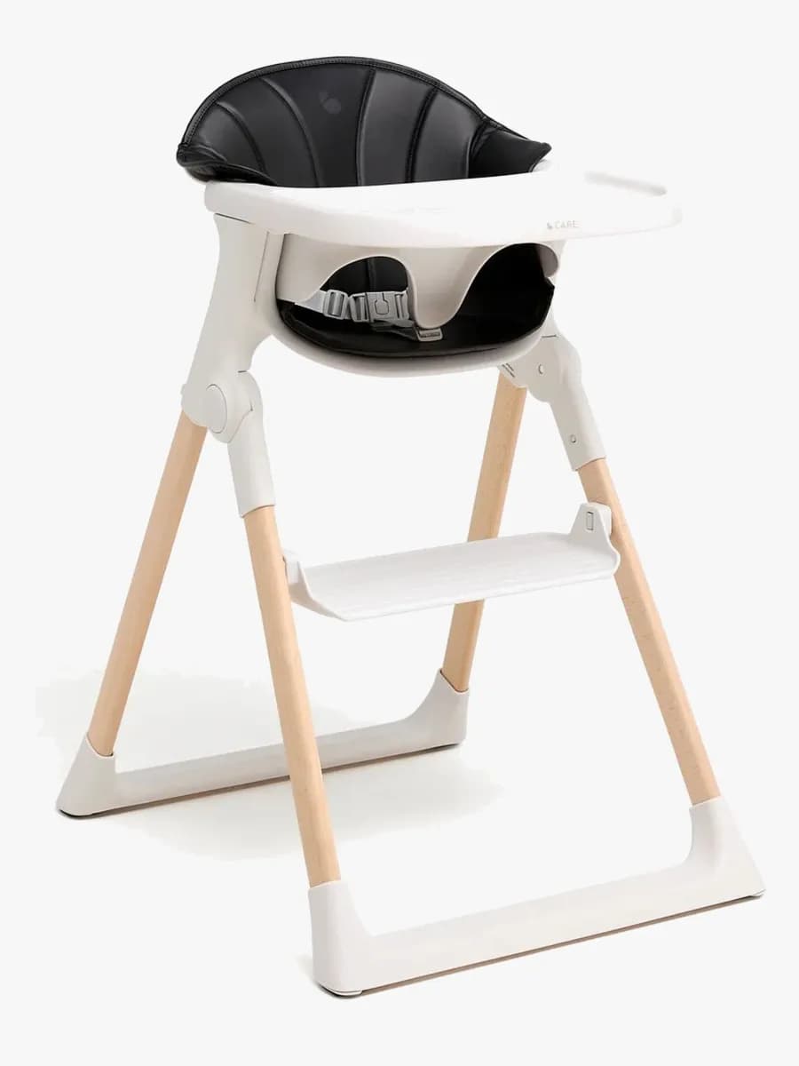 Beemoo CARE Harmony Matstol Inkl. Matstolsdyna, White/Wood/Black