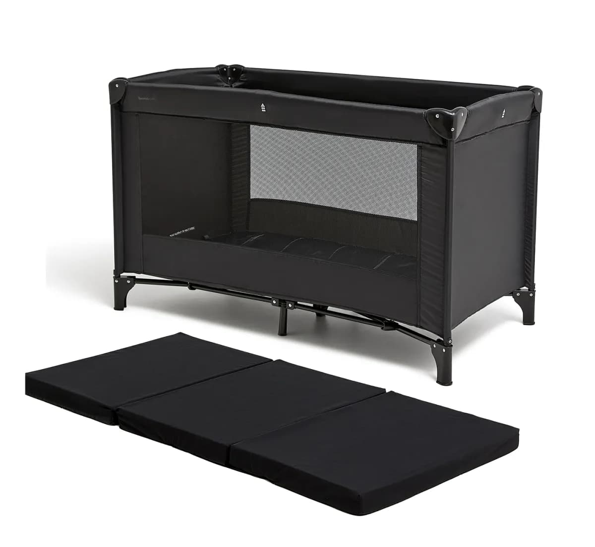 Beemoo CARE Resesäng Inkl. Madrass, Black