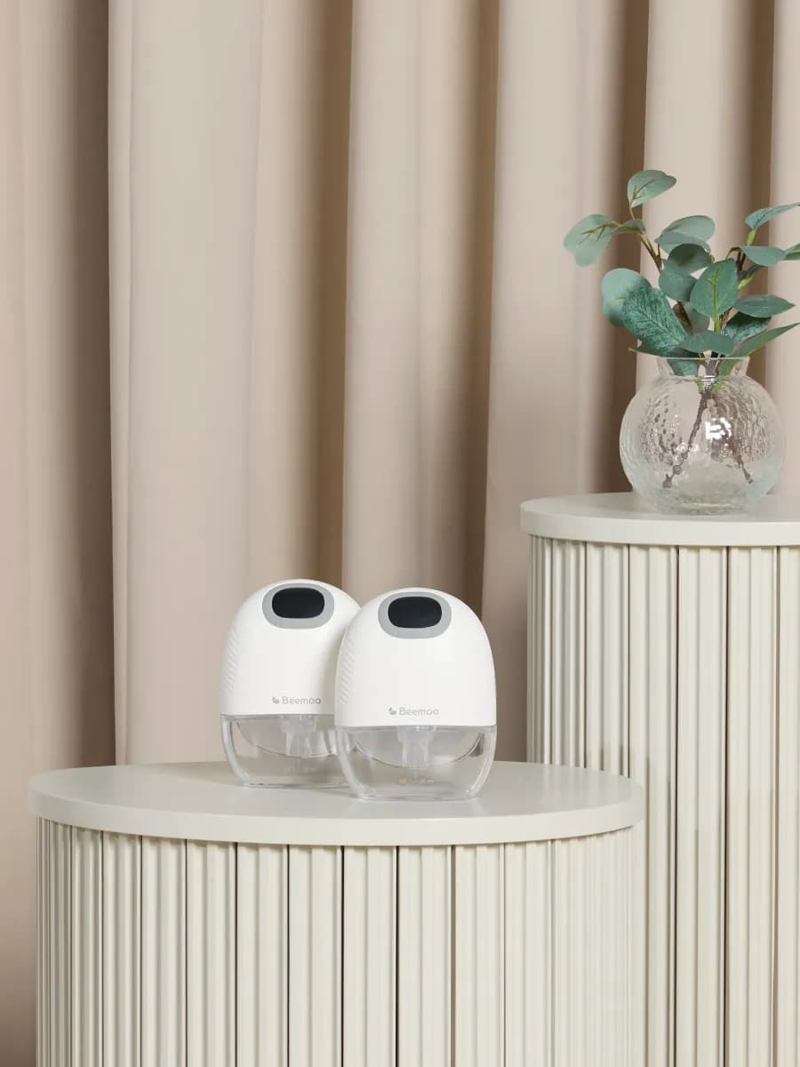 Beemoo CARE Wearable Slim Elektrisk Bröstpump Dubbel, White