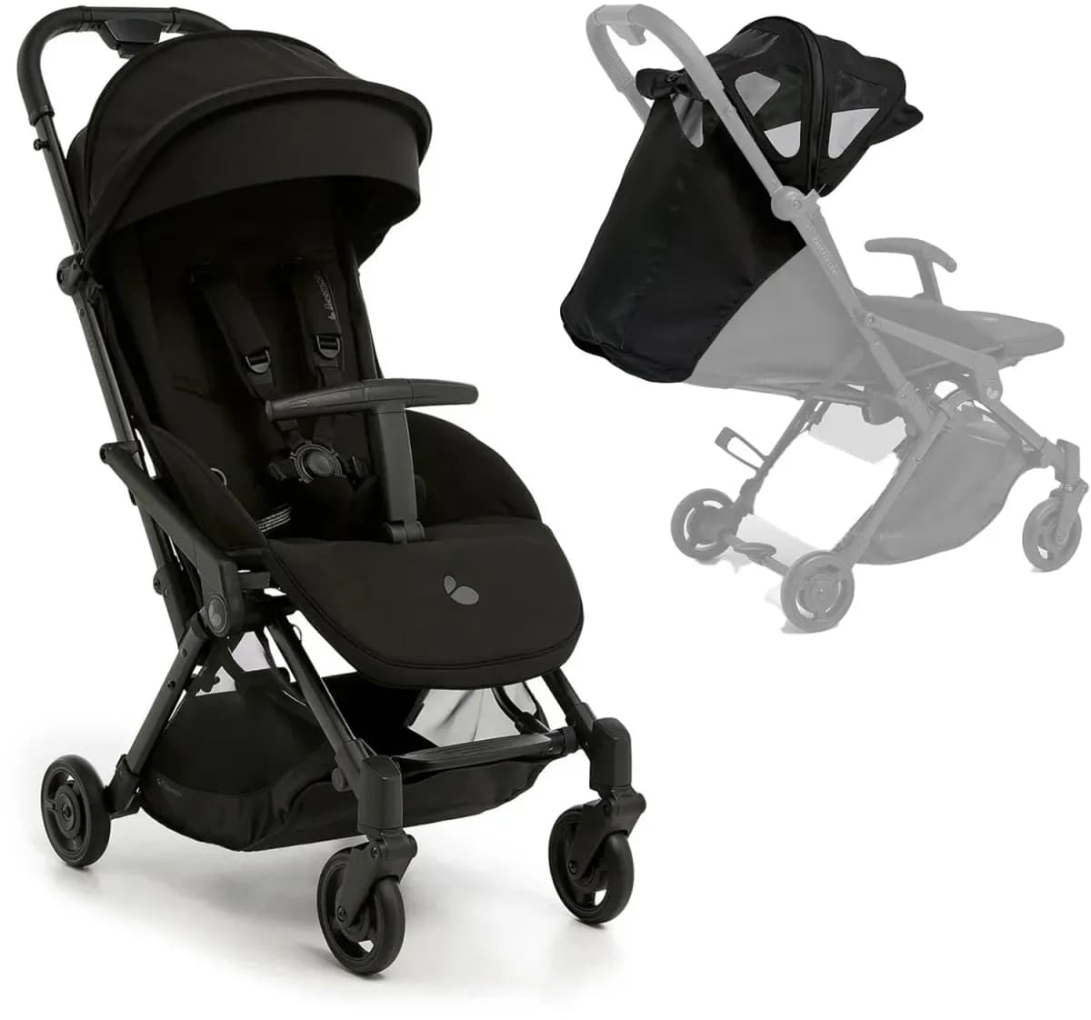 Beemoo Easy Fly Lux 4 Sulky Inkl. Breezy Sufflett, Jet Black