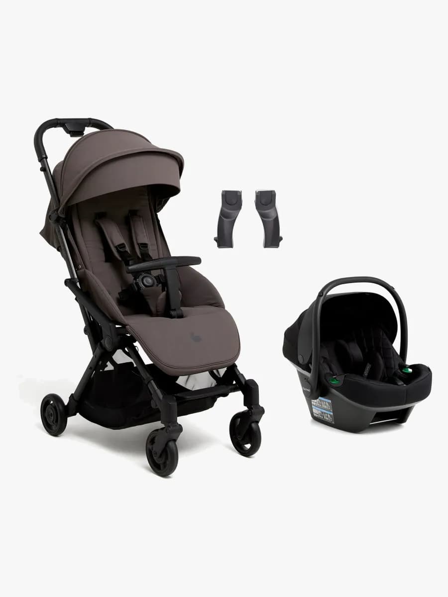 Beemoo Easy Fly Lux 4 Sulky Inkl. Route i-Size Babyskydd, Gull Grey/Black Stone