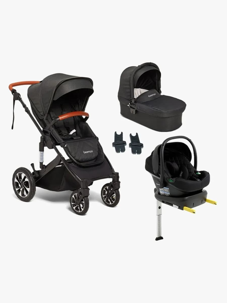 Beemoo Maxi 4 Duovagn Inkl. Beemoo Route Babyskydd &  Bas, Black/Black Stone