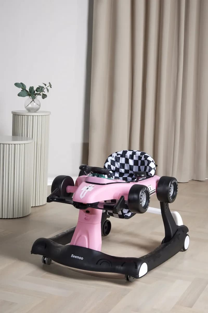 Beemoo PLAY Bil Lära-gå-stol, Pastel Pink