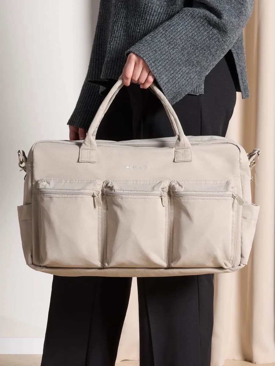 Beemoo Pro Double Skötväska, Latte Beige