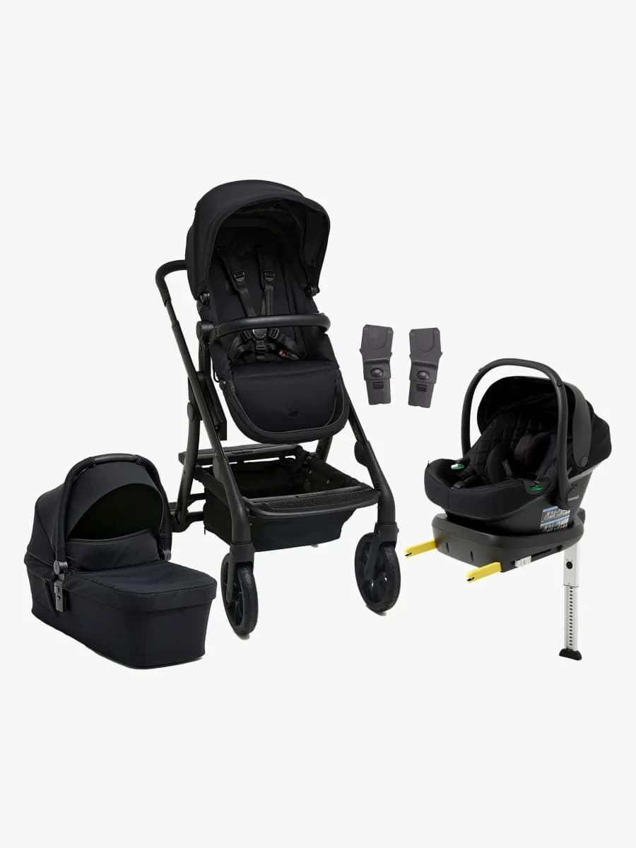 Beemoo Pro Max Duovagn &  Beemoo Route Babyskydd inkl. ISOFIX-bas, Coffee Black