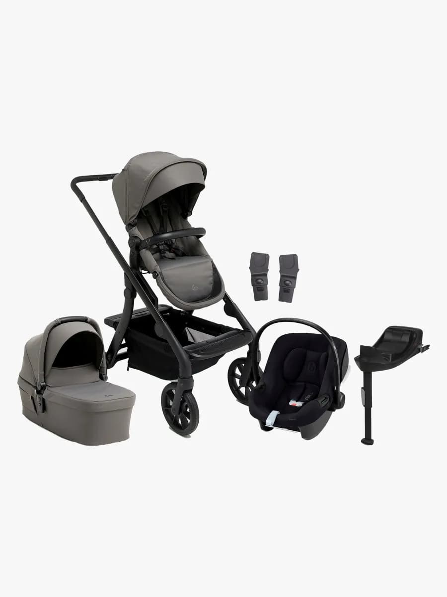 Beemoo Pro Max Duovagn &  Cybex Aton B2 i-Size Babyskydd inkl. Bas, Mocha Grey