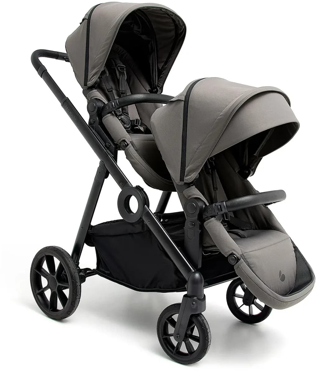 Beemoo Pro Multi 2 Syskonvagn, Mocha Grey