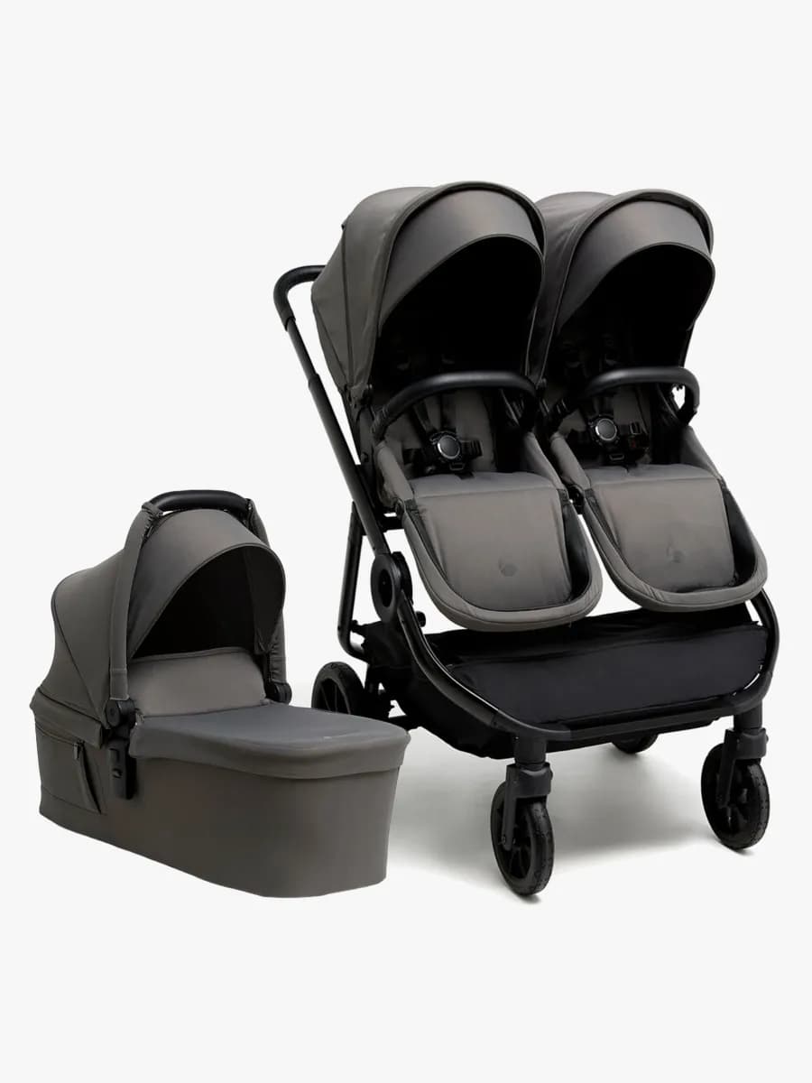Beemoo Pro Twin 2 Syskonvagn inkl. Liggdel, Mocha Grey