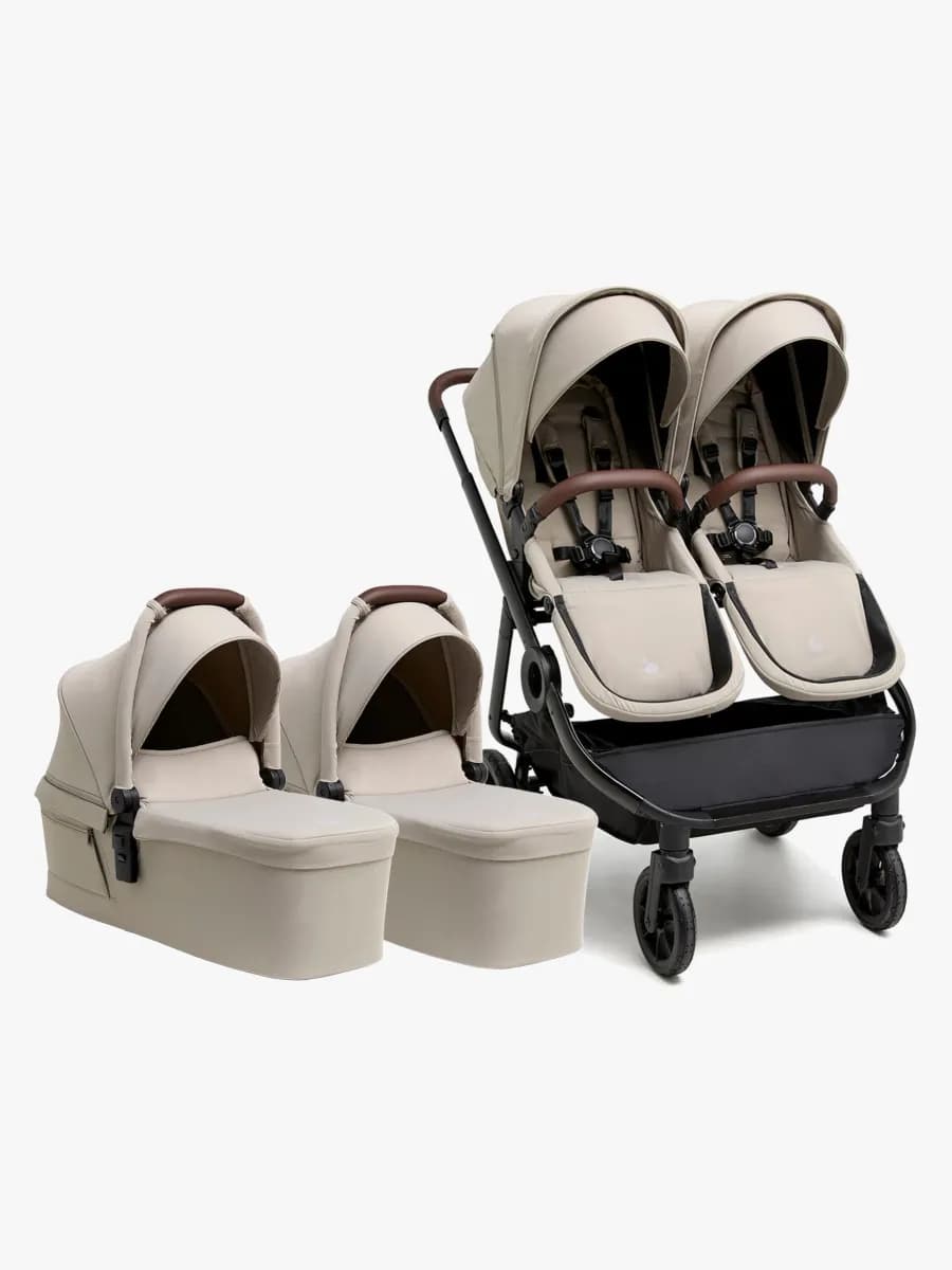 Beemoo Pro Twin 2 Tvillingvagn, Latte Beige