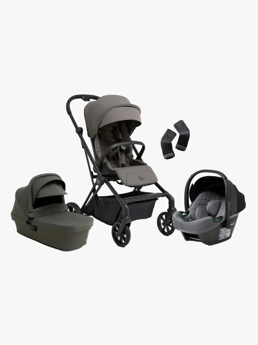Beemoo Pro Twist Duovagn Inkl. Beemoo Route Babyskydd, Mocha Grey/Mineral Grey