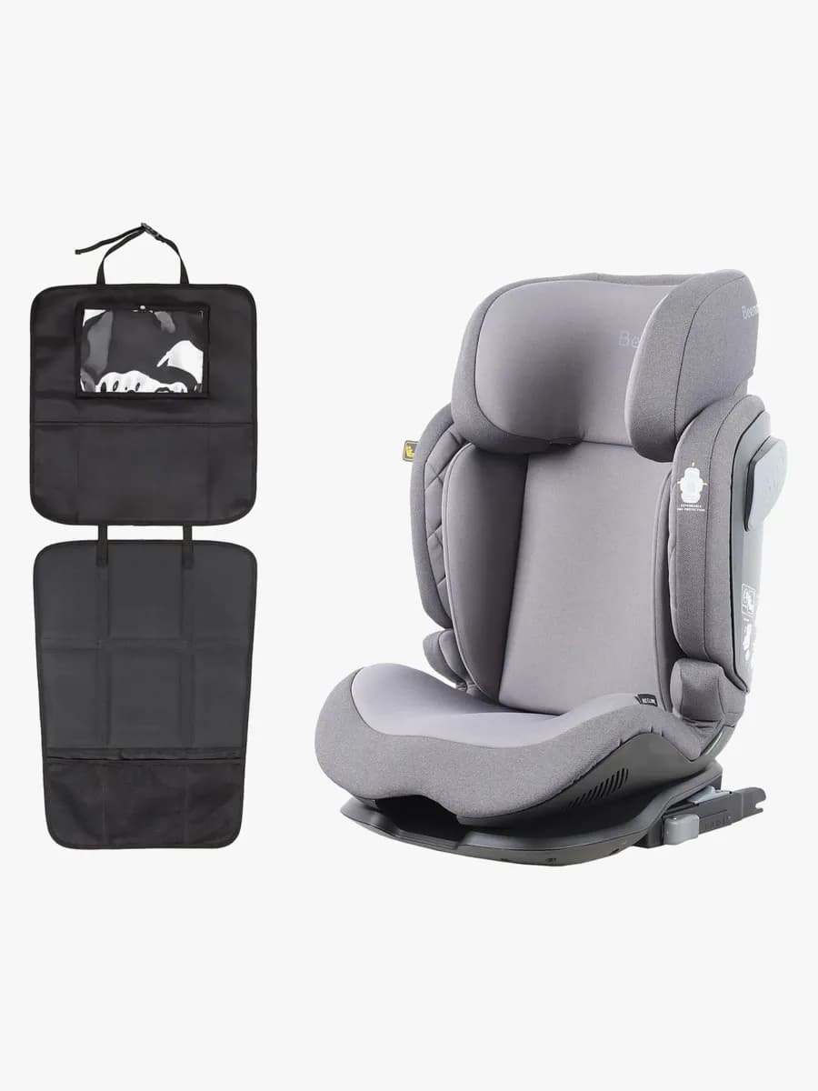 Beemoo Recline i-Size Bältesstol inkl. 3-in-1 Sparkskydd, Mineral Grey