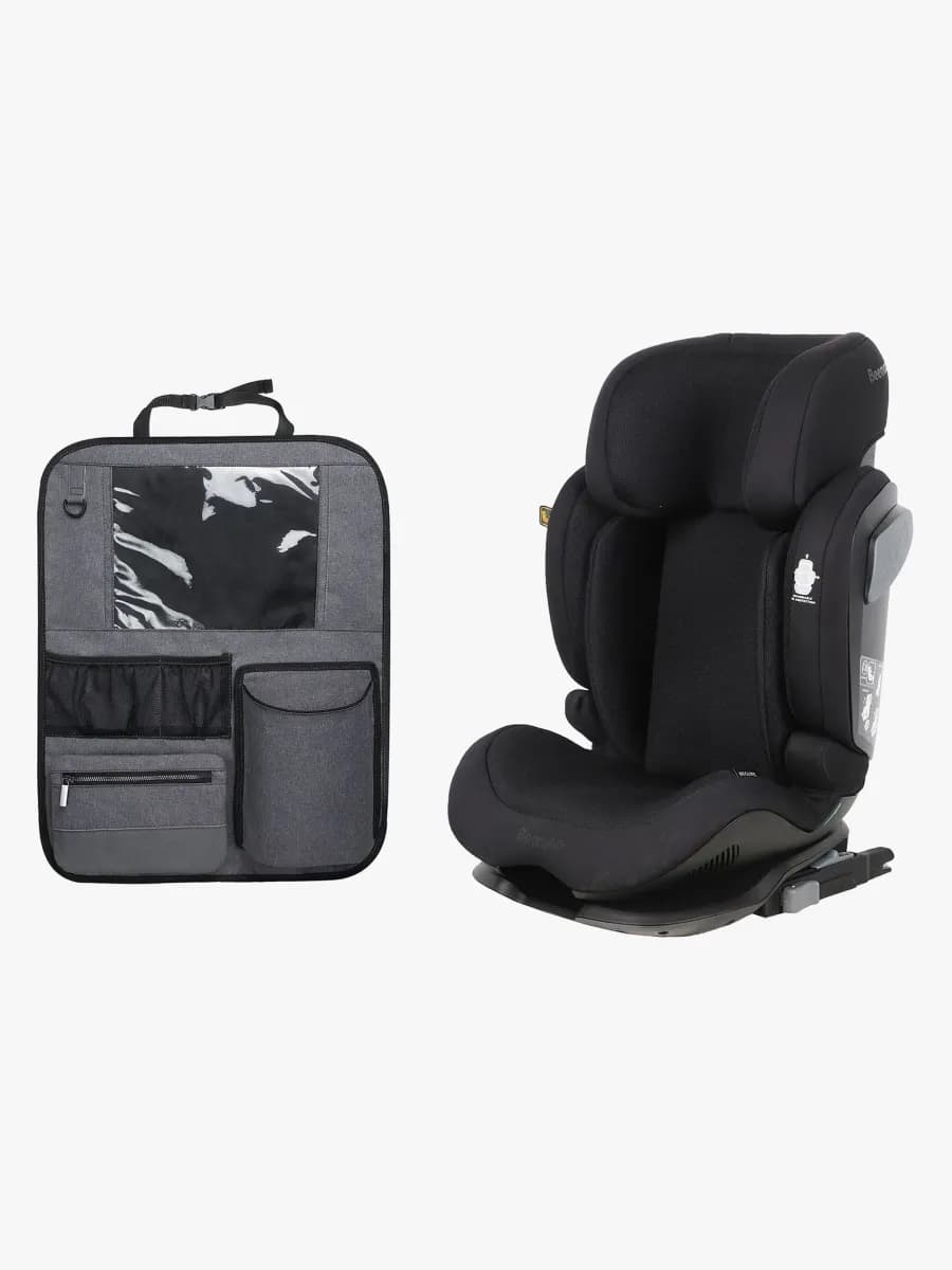 Beemoo Recline i-Size Bältesstol inkl. Deluxe Sparkskydd, Black Mesh