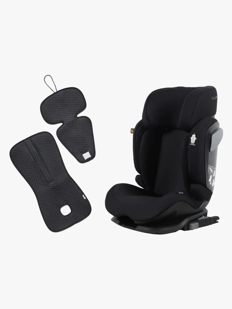 Beemoo Recline i-Size Bältesstol inkl. Ventilerande Dyna, Black Stone/Antracit