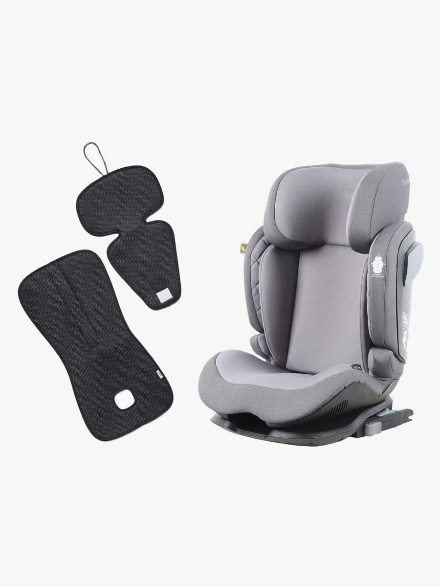 Beemoo Recline i-Size Bältesstol inkl. Ventilerande Dyna, Mineral Grey/Antracit