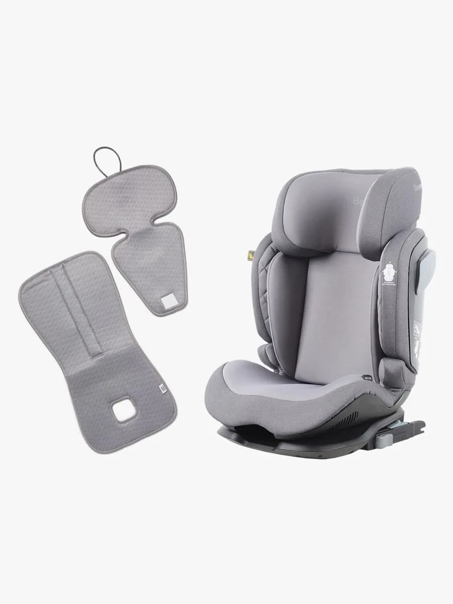 Beemoo Recline i-Size Bältesstol inkl. Ventilerande Dyna, Mineral Grey/Grey