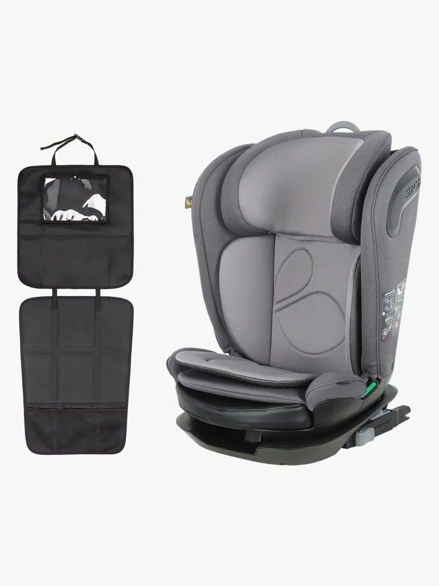 Beemoo Reform ISOFIX Bältesstol Inkl. 3-in-1 Sparkskydd, Mineral Grey