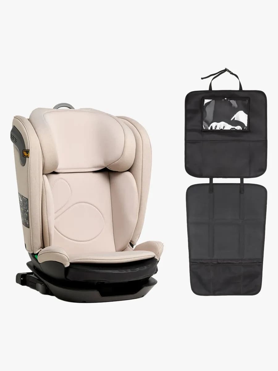 Beemoo Reform ISOFIX Bältesstol inkl. Beemoo 3-in-1 Sparkskydd, Oat/Black