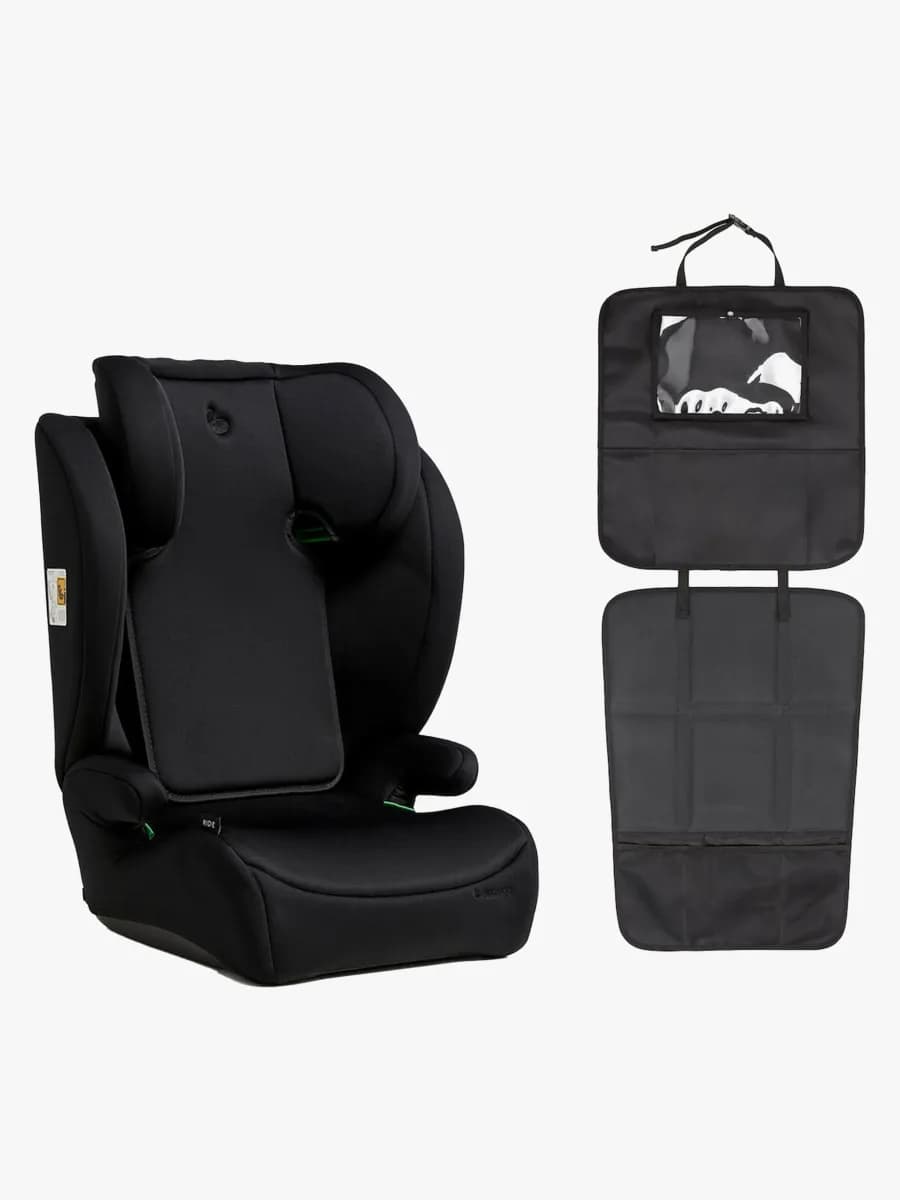 Beemoo Ride i-Size Bältesstol inkl. Beemoo 3-in-1 Sparkskydd, Black Stone/Black