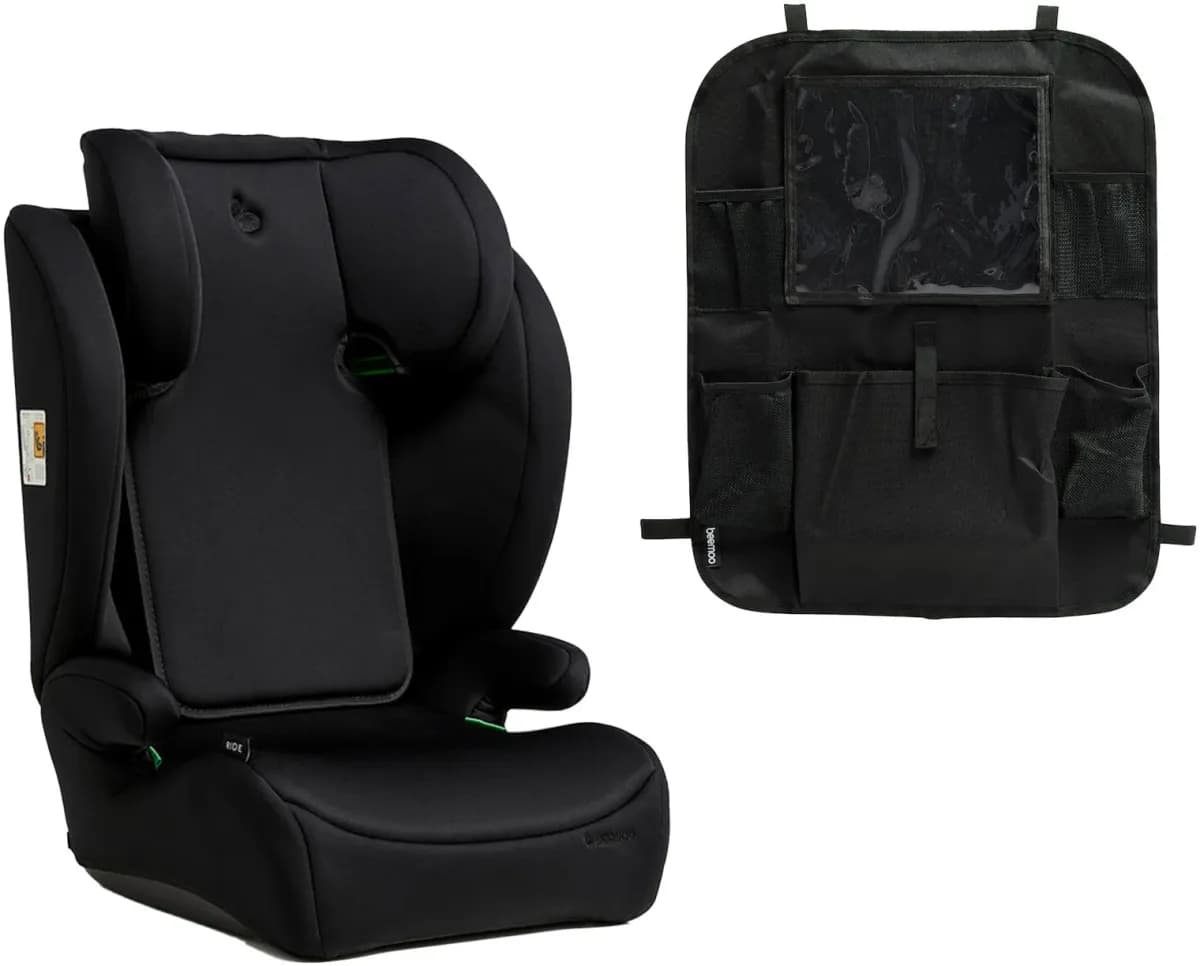 Beemoo Ride i-Size Bältesstol inkl. Beemoo Smart Organizer, Black Stone