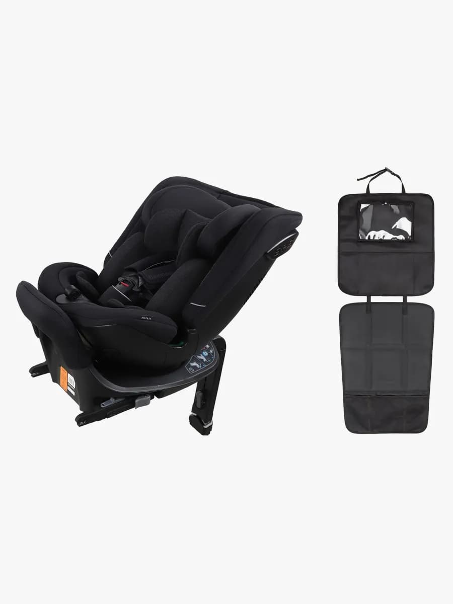 Beemoo Rotate i-Size Vändbar Bilbarnstol inkl. 3-in-1 Sparkskydd, Black Stone