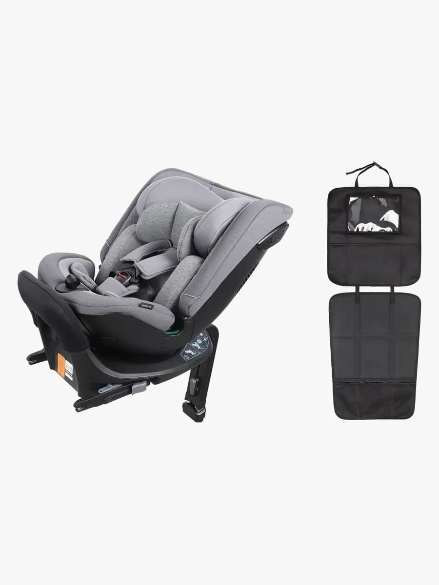 Beemoo Rotate i-Size Vändbar Bilbarnstol inkl. 3-in-1 Sparkskydd, Mineral Grey