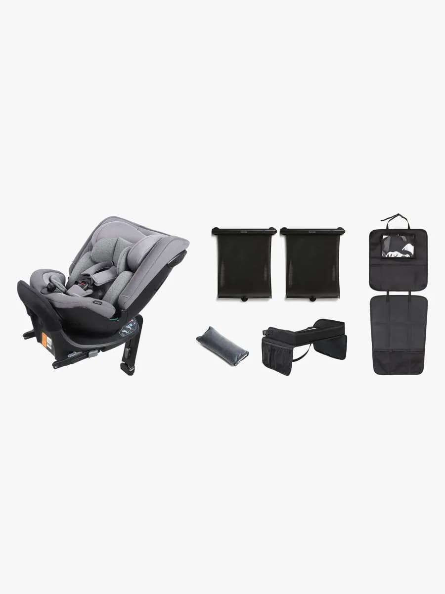 Beemoo Rotate i-Size Vändbar Bilbarnstol inkl. Tillbehör, Mineral Grey