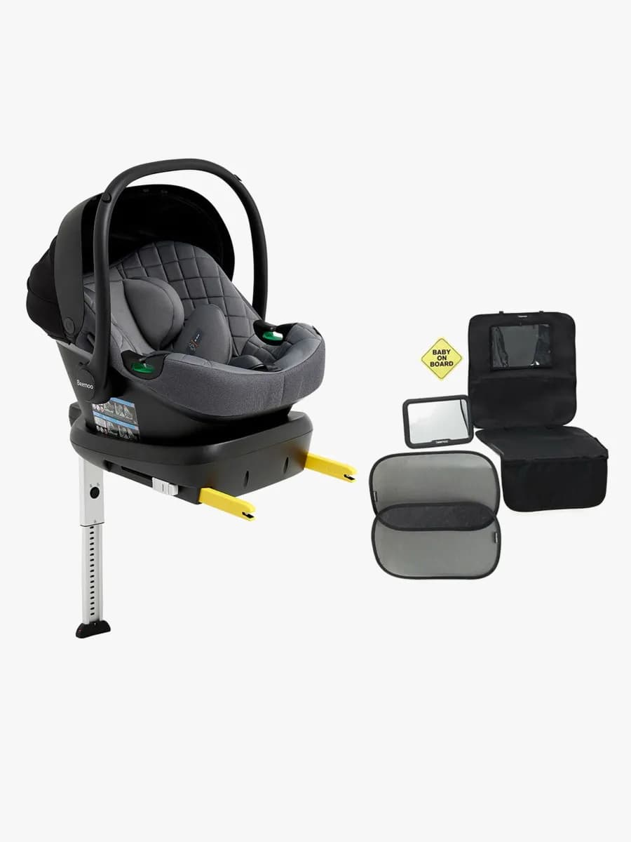 Beemoo Route i-Size Babyskydd Inkl. Bas &  Tillbehör, Mineral Grey