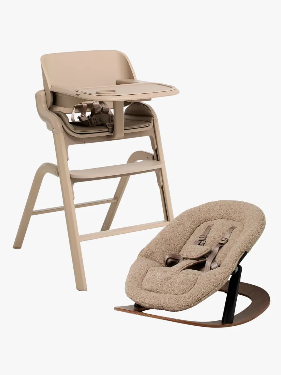 Beemoo Selection Life Matstol Inkl. Babysitter, Sand/Beige