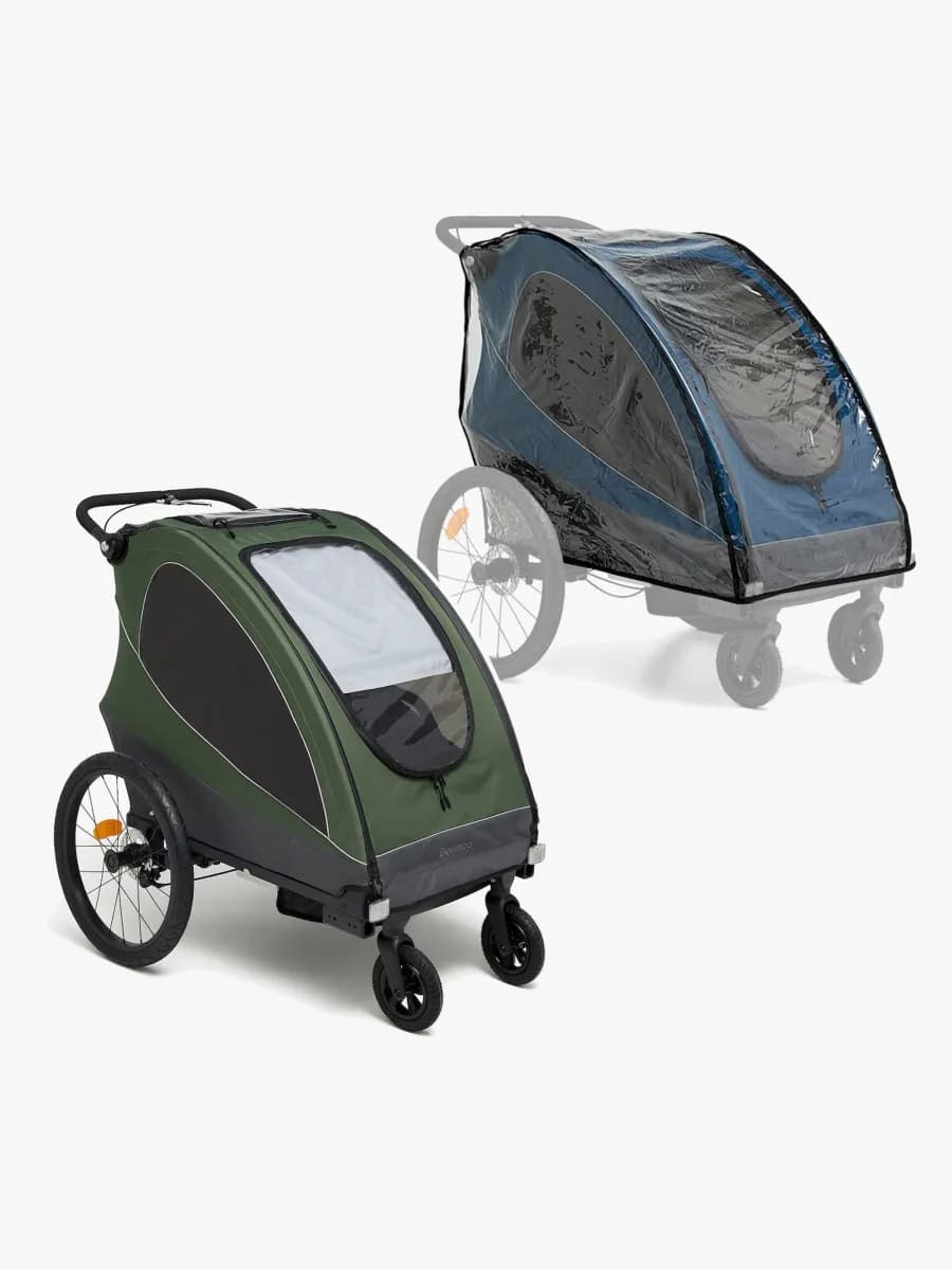 Beemoo Sporty Trail Cykelvagn Inkl. Regnskydd, Green