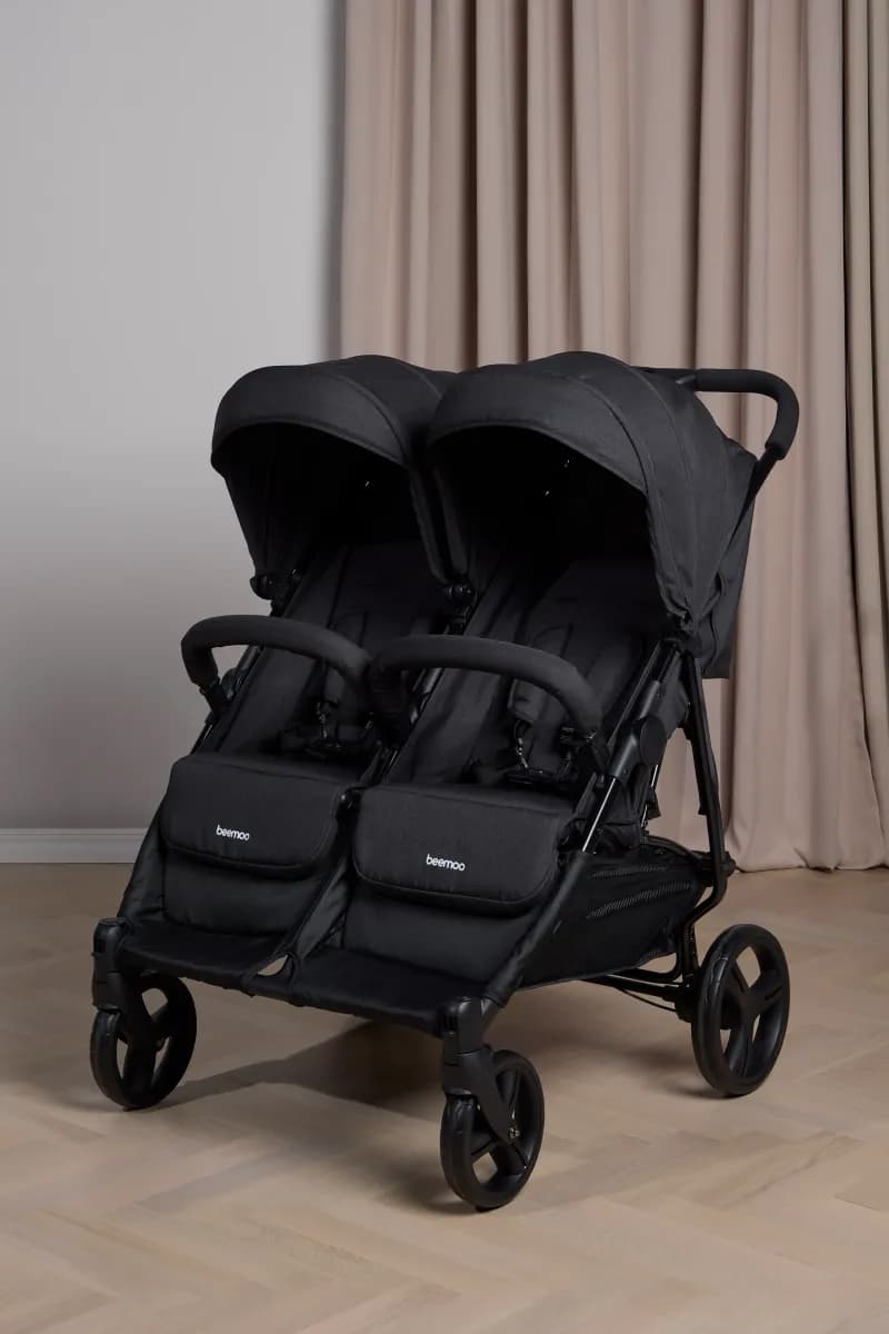 Beemoo Twin Shopper Syskon- &  Tvillingvagn, Black Mélange