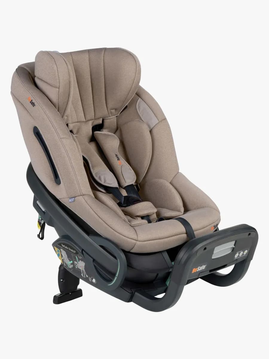 BeSafe Stretch² Bilbarnstol, Dark Sand Soft Breeze