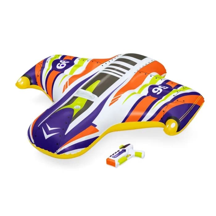 Bestway Badmadrass Flygplan med vattenpistol 117 x 107 cm