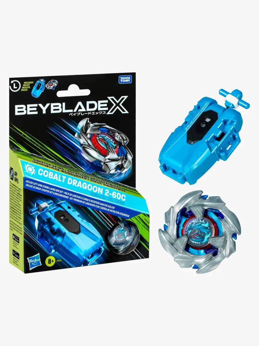 Beyblade X Cobalt Dragoon 2-60C Launcher Set