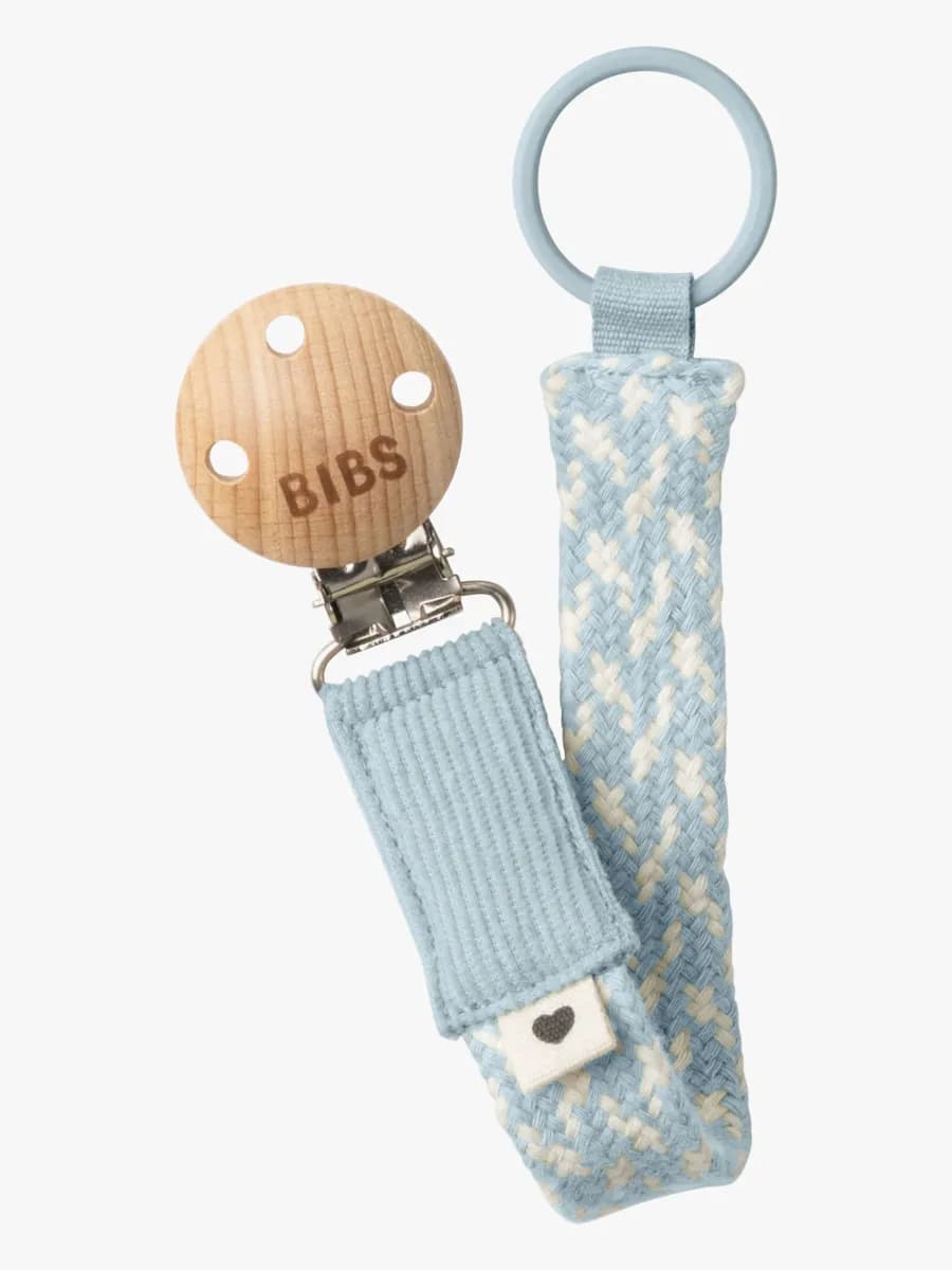 BIBS Braid Napphållare, Baby Blue/Ivory