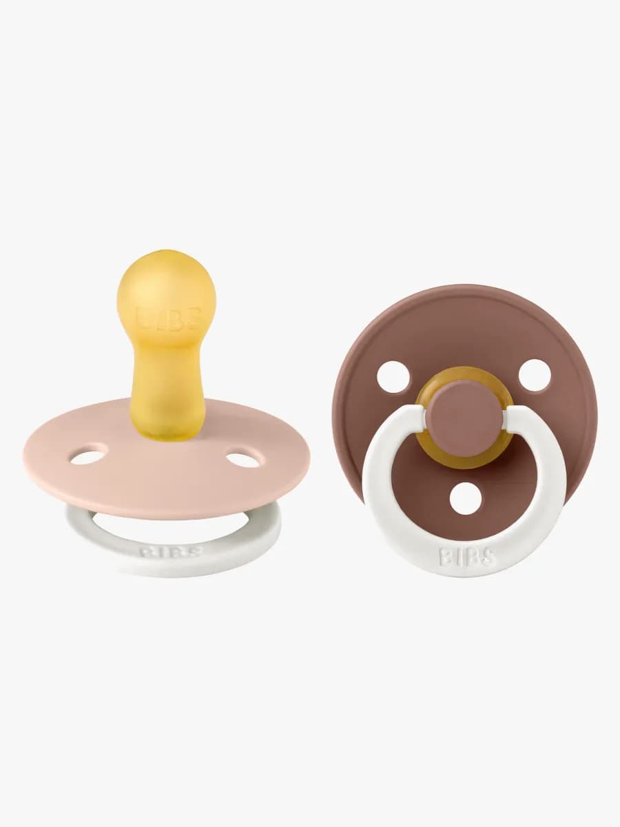 BIBS Colour Glow Napp 2-Pack Latex Stl 2, Blush/Woodchuck