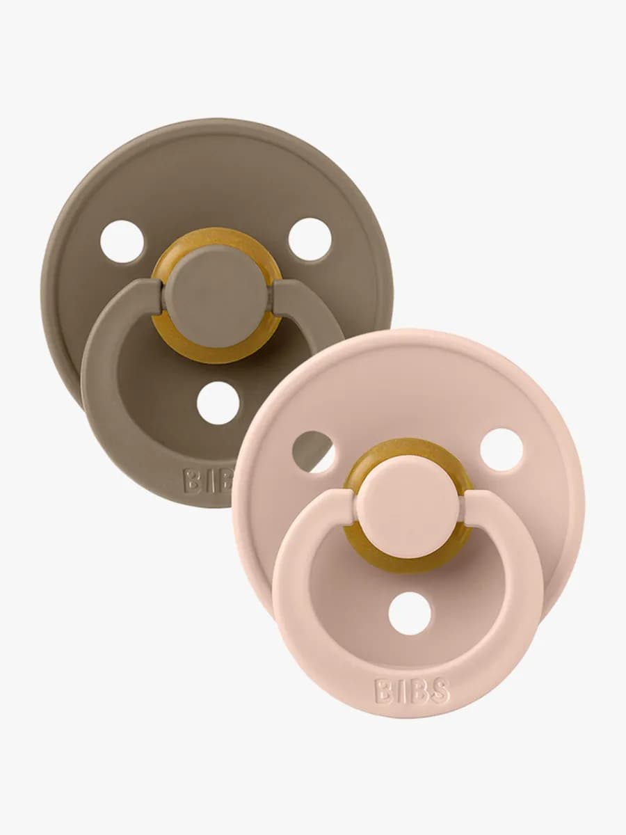 BIBS napp Colour 2-pack 0-6 mån, dark oak/blush