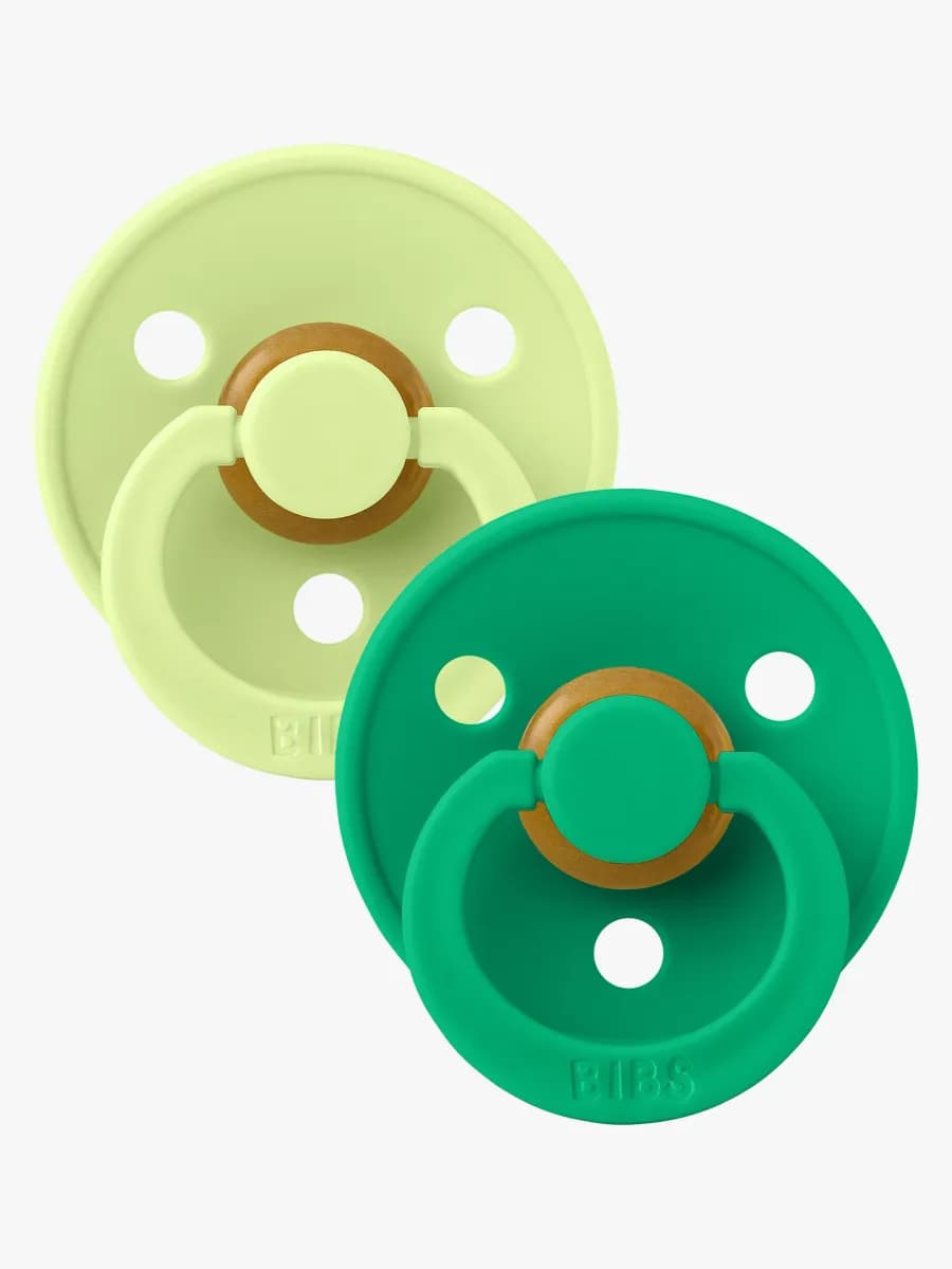 BIBS Colour Napp 2-Pack Latex Stl 1 Rund, Matcha/Cactus