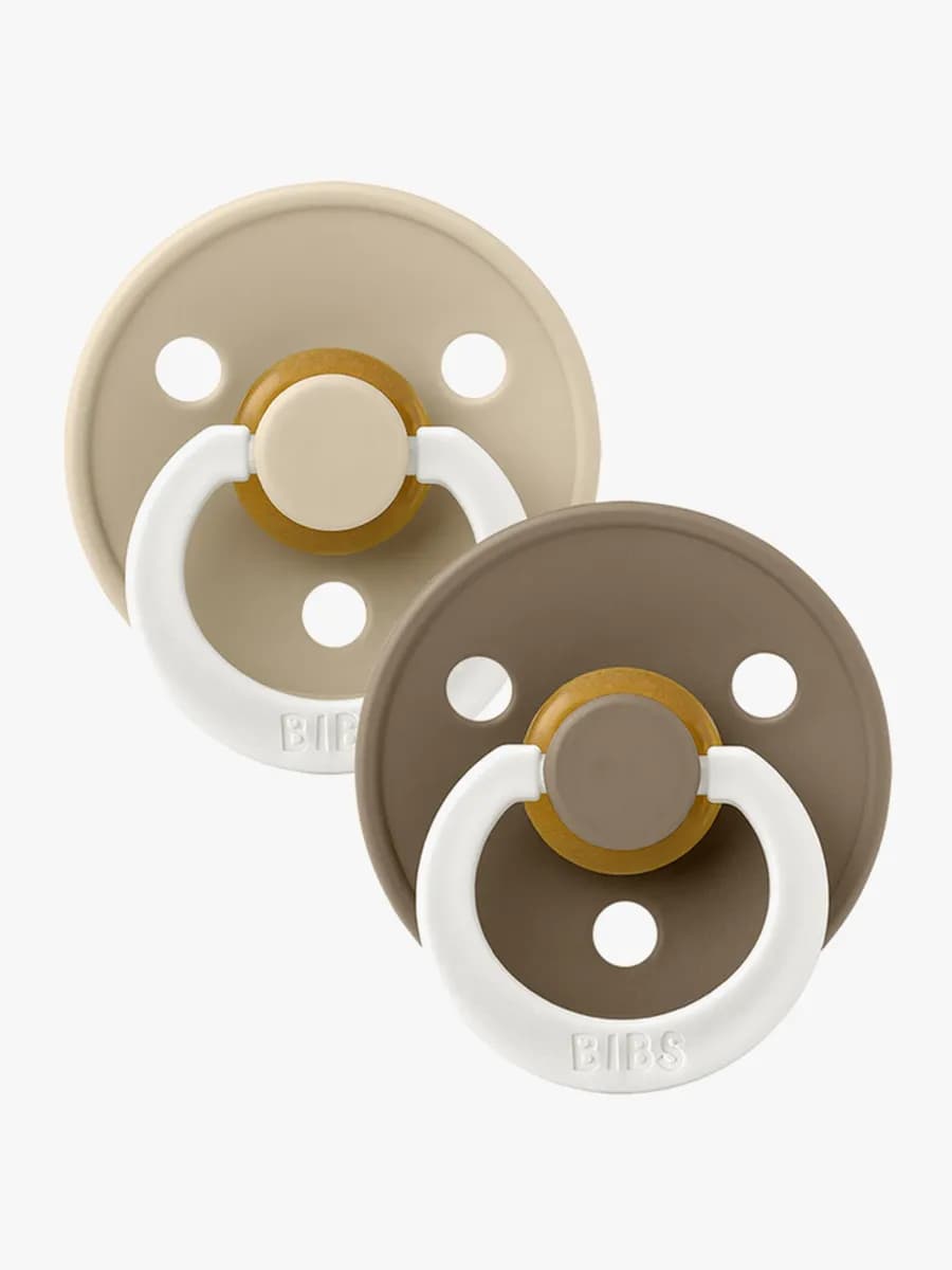 BIBS napp Colour Night 2-pack 0-6 mån, vanilla/dark oak nigh