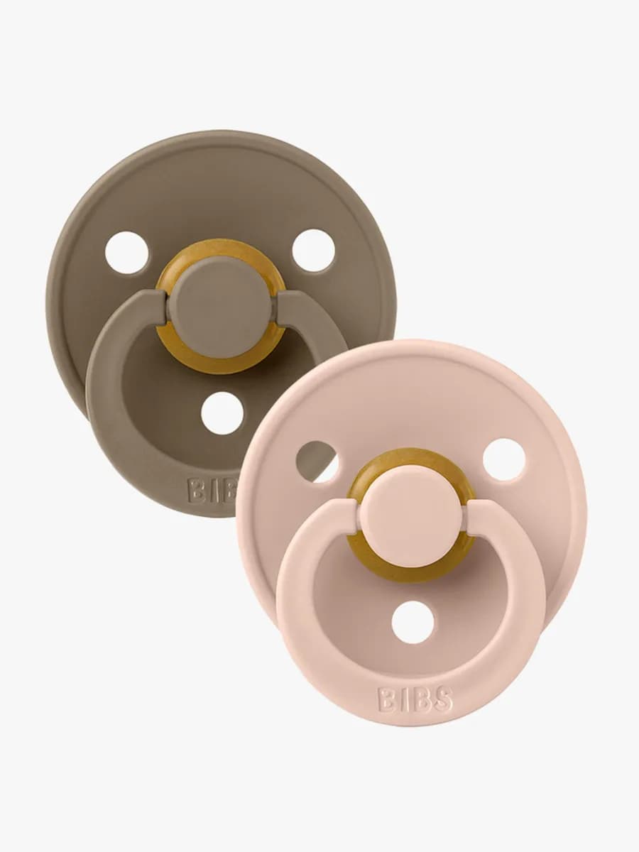 BIBS napp Colour 2-pack 6-18 mån, dark oak/blush