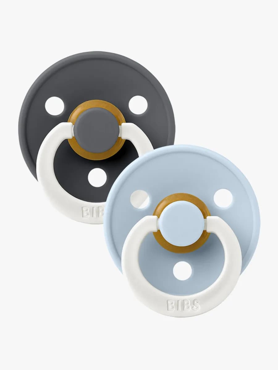 BIBS napp Colour Night 2-pack 6-18 mån, iron/baby blue night