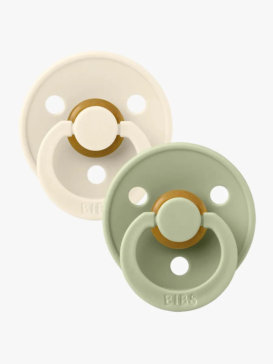 BIBS napp Colour 2-pack 6-18 mån, ivory/sage