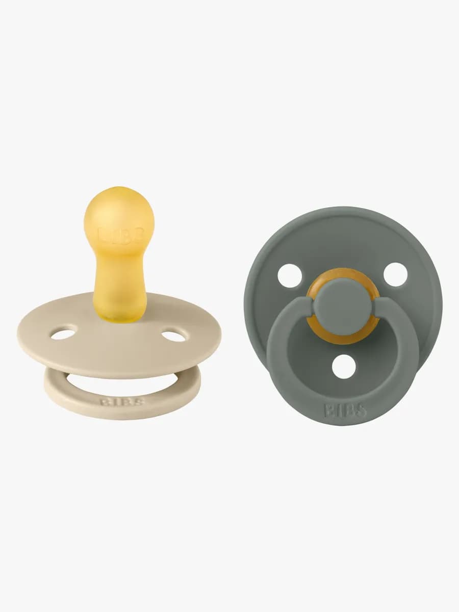 BIBS Colour 2-pack Latex Napp 6-18 mån (Vanilla/Pine)