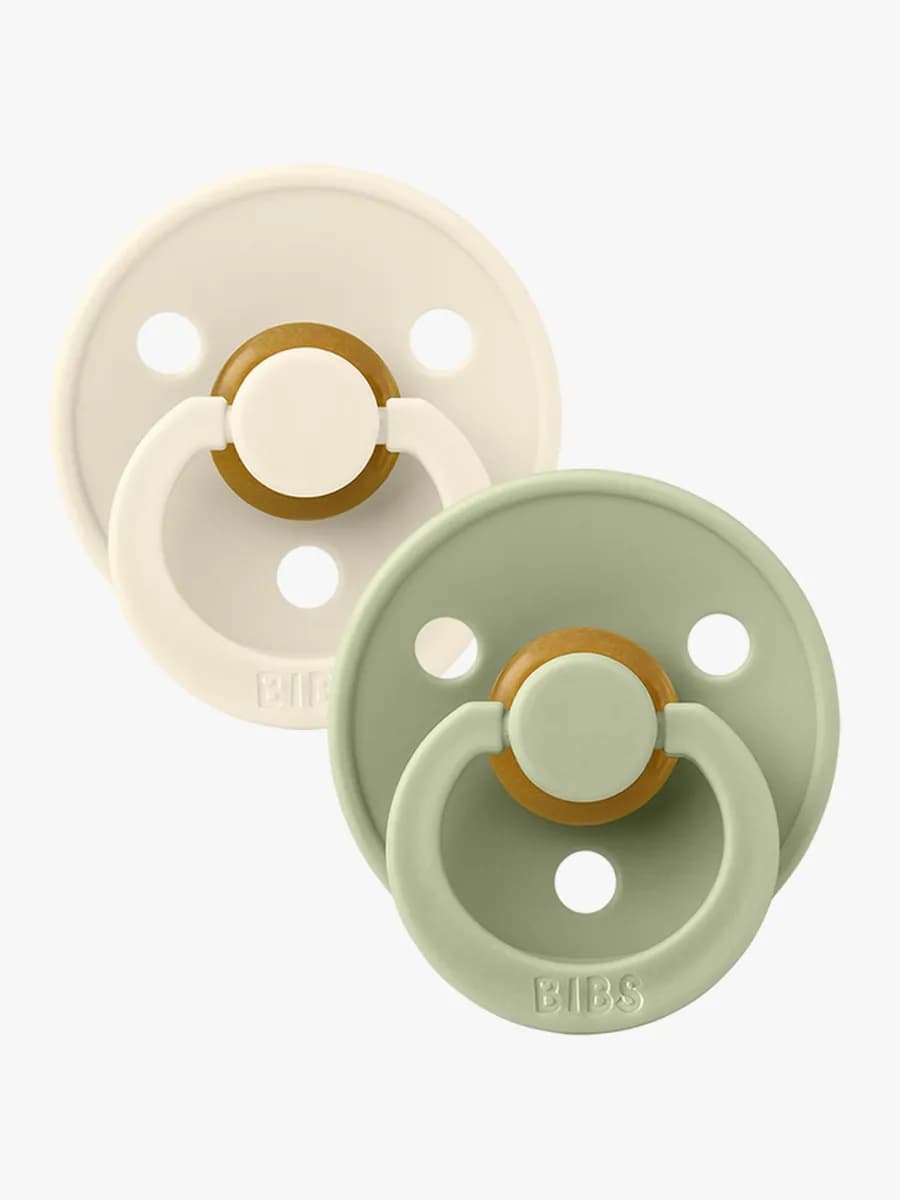 BIBS napp Colour 2-pack 18 mån+, ivory/sage