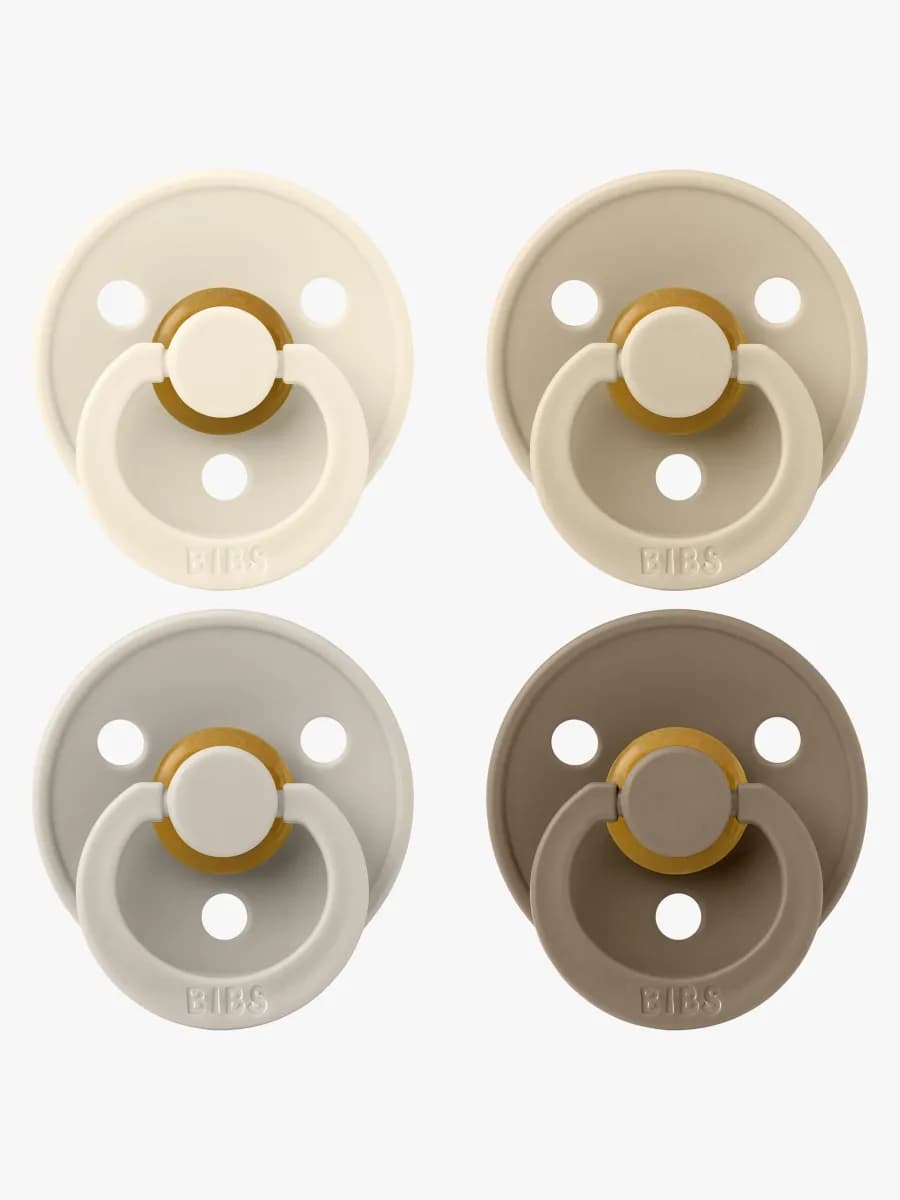 BIBS Colour Napp 4-Pack Latex Stl 1, Ivory/Sand/Vanilla/Dark Oak