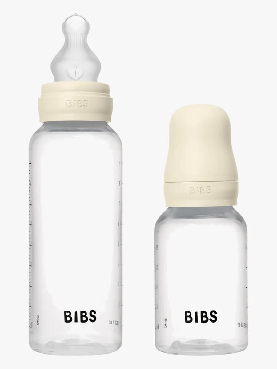 BIBS Grow and Flow Nappflaska Set Silicone 150/270 ml, Ivory