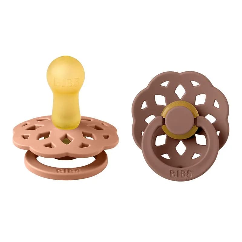BIBS napp Boheme latex 2-pack 6-18mån, peach/woodchuck