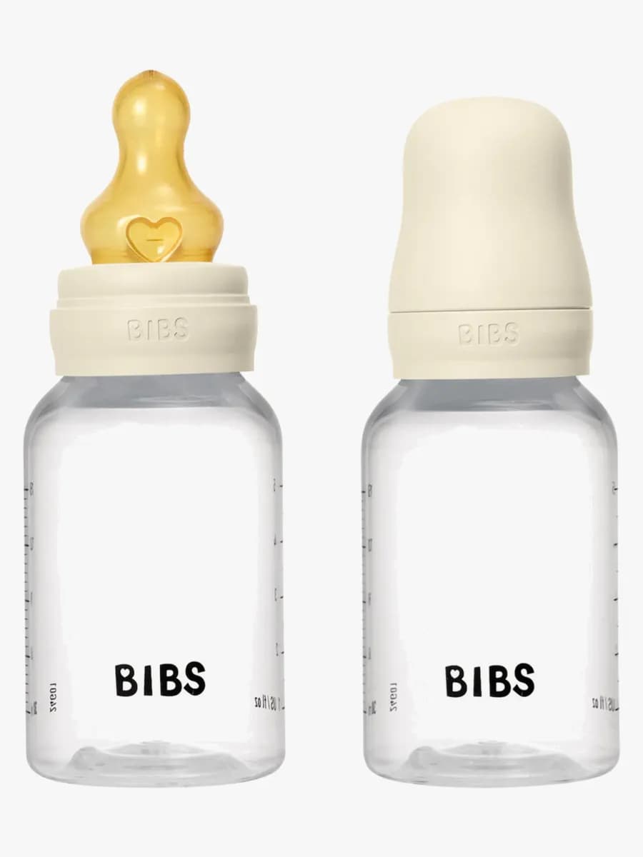 BIBS Slow Flow Nappflaska Latex 2-pack 150 ml, Ivory
