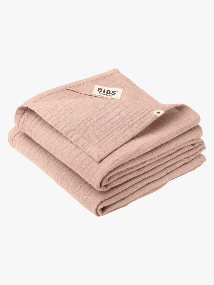 BIBS Snuttefilt Muslin 2-pack, Blush